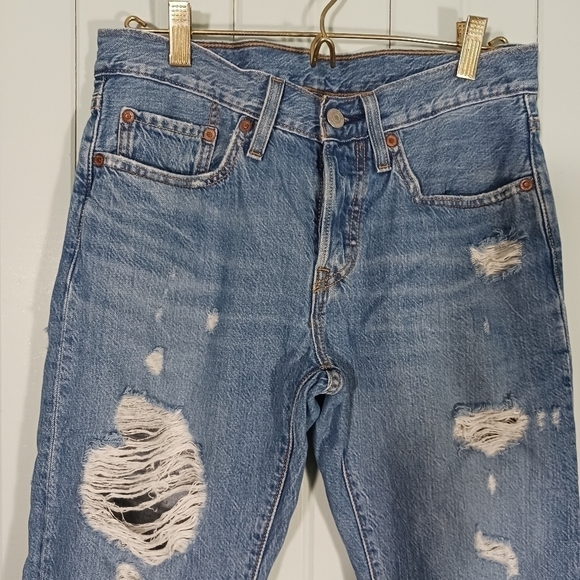 LEVI'S 501 Big E Repro Distressed Jeans - Picture 2 of 8